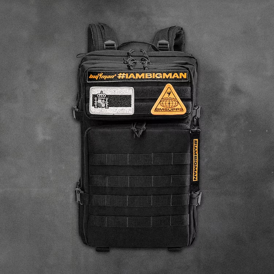 BM TACTICAL BACKPACK 45L. + PACK 3 PARCHES BM SUPPS + LLAVERO BM